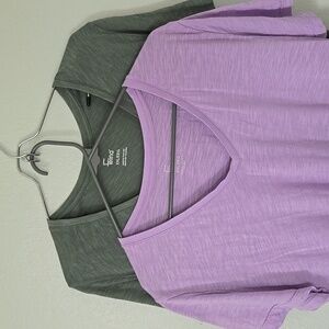 Felina | *BUNDLE* 2 Slub Knit Jersey Short Sleeve Tees Size XXL